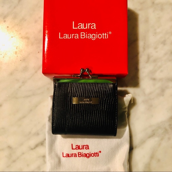 NWT! Laura Biagiatti Genuine Leather Coin Purse - Picture 9 of 9